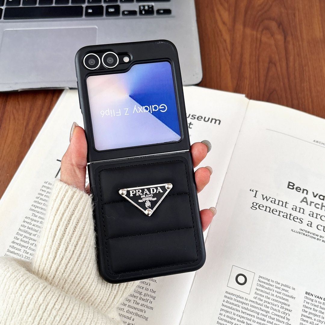 Luxury Padded Flip Case for Samsung Z Flip & Z Fold – Inspired by Designer Aesthetic