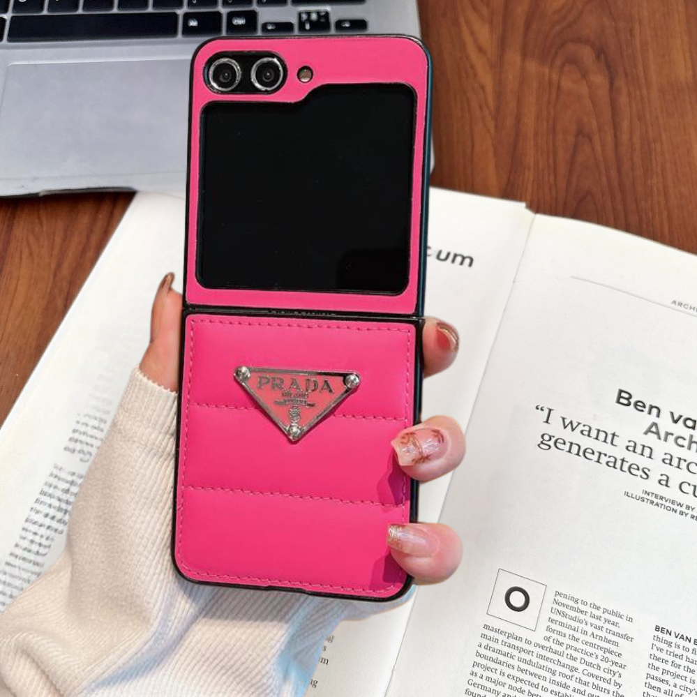 Luxury Padded Flip Case for Samsung Z Flip & Z Fold – Inspired by Designer Aesthetic