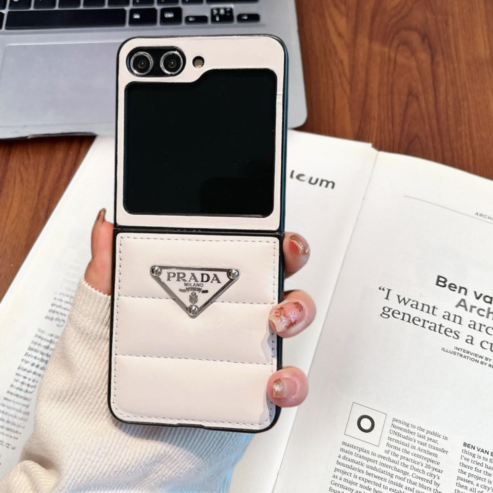 Luxury Padded Flip Case for Samsung Z Flip & Z Fold – Inspired by Designer Aesthetic