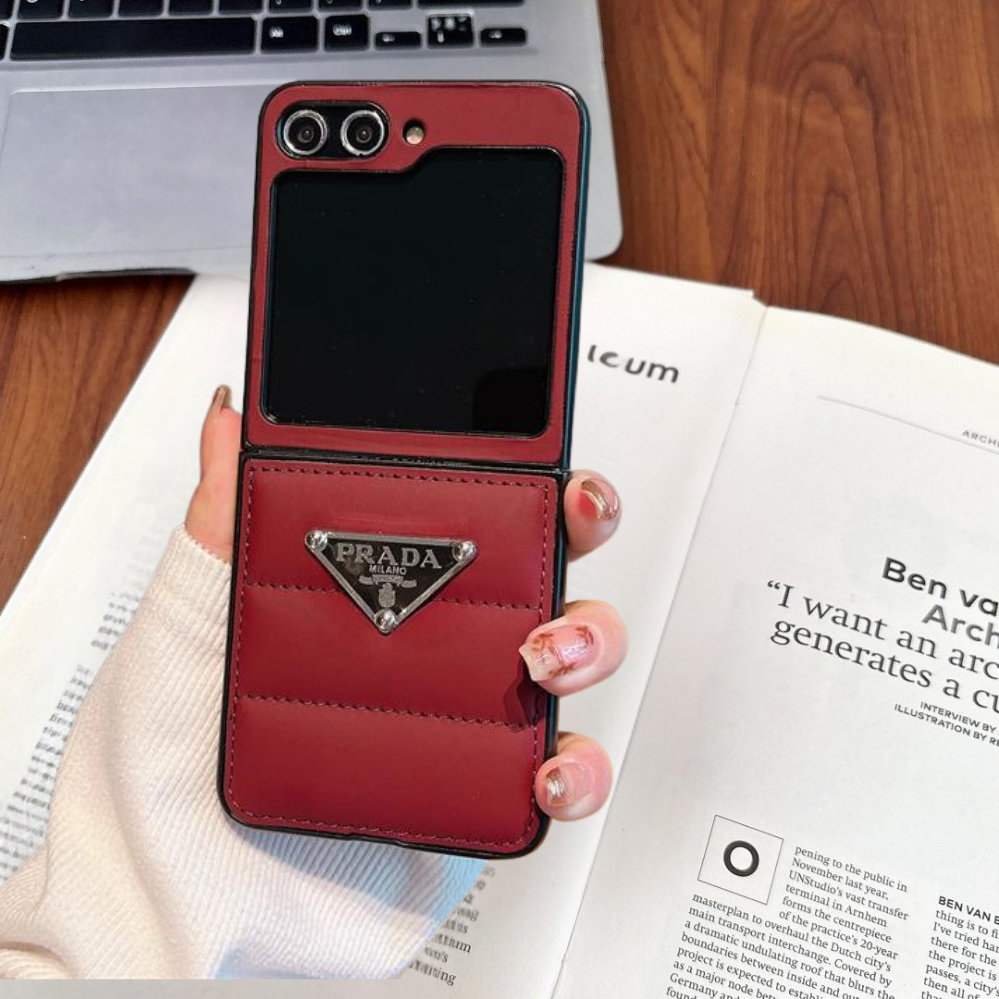 Luxury Padded Flip Case for Samsung Z Flip & Z Fold – Inspired by Designer Aesthetic