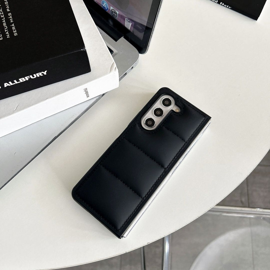 Luxury Padded Flip Case for Samsung Z Flip & Z Fold – Inspired by Designer Aesthetic