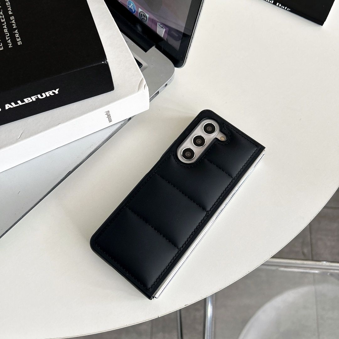 Luxury Padded Flip Case for Samsung Z Flip & Z Fold – Inspired by Designer Aesthetic