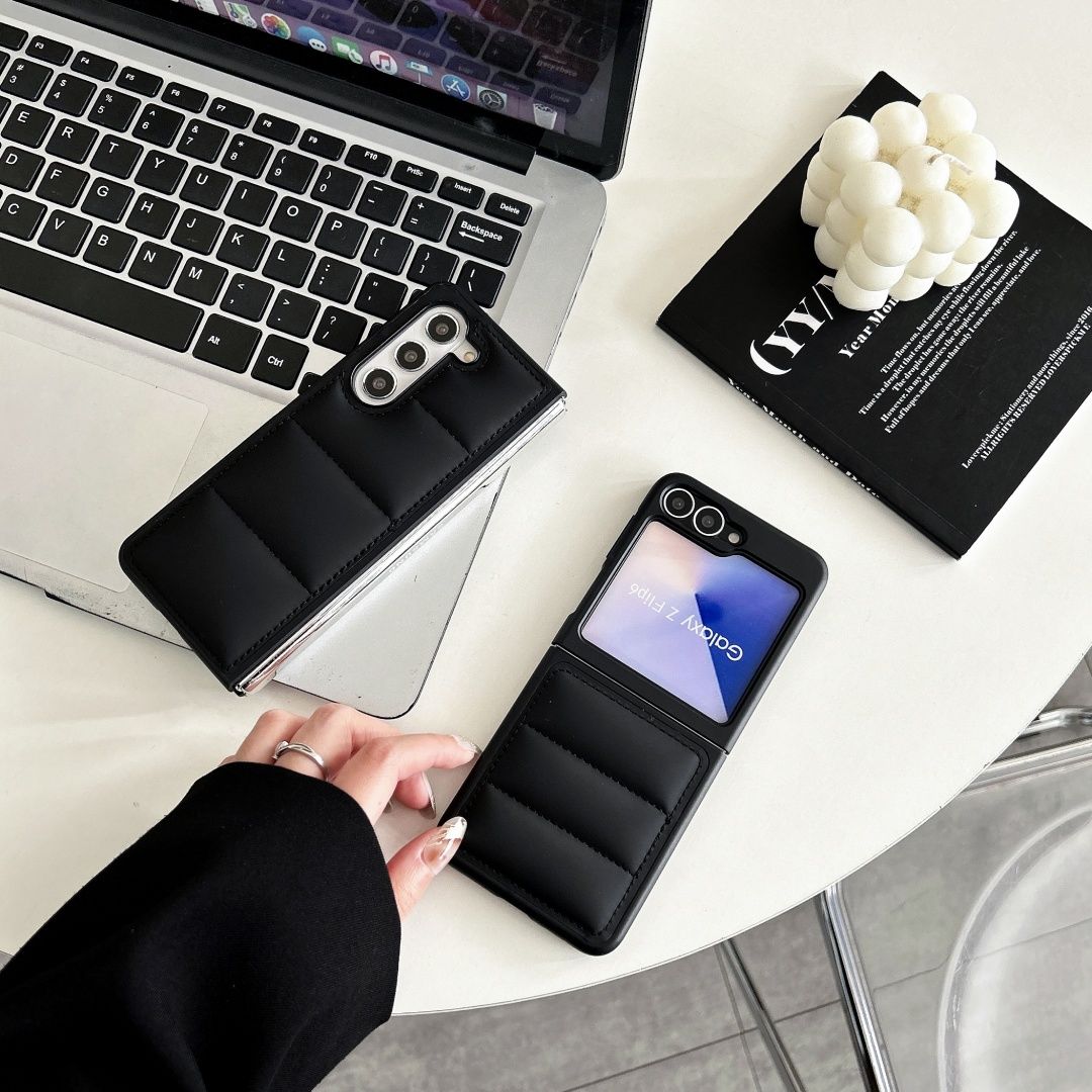 Luxury Padded Flip Case for Samsung Z Flip & Z Fold – Inspired by Designer Aesthetic