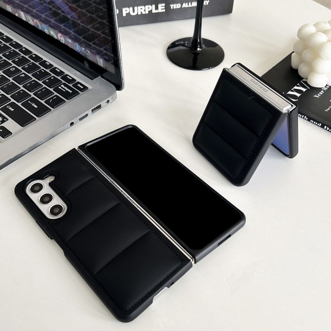Luxury Padded Flip Case for Samsung Z Flip & Z Fold – Inspired by Designer Aesthetic