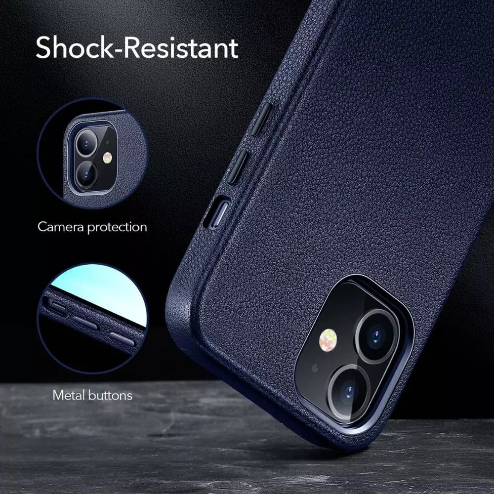 Premium Genuine Case Leather Back Cover for iPhone 12