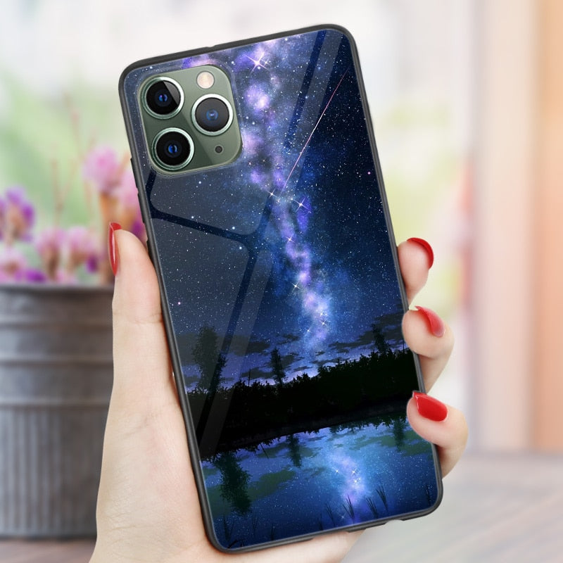 Phone Cases For iphone 11 Pro Max SE 2020 XS Max XR X  7 8 Plus 12 mini Pro Max Case Cover Glossy Silicone Soft