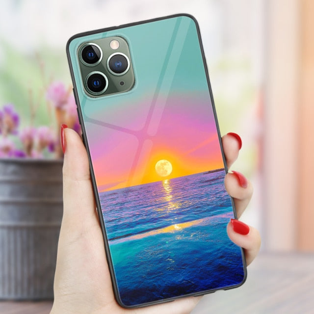 Phone Cases For iphone 11 Pro Max SE 2020 XS Max XR X  7 8 Plus 12 mini Pro Max Case Cover Glossy Silicone Soft