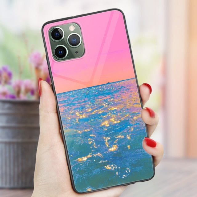 Phone Cases For iphone 11 Pro Max SE 2020 XS Max XR X  7 8 Plus 12 mini Pro Max Case Cover Glossy Silicone Soft