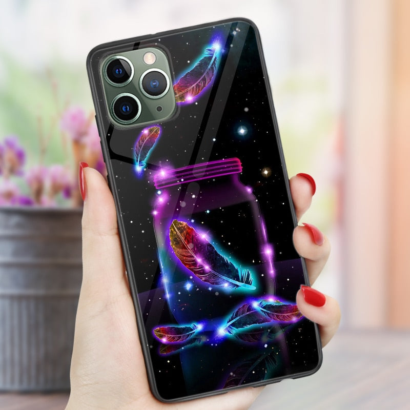 Phone Cases For iphone 11 Pro Max SE 2020 XS Max XR X  7 8 Plus 12 mini Pro Max Case Cover Glossy Silicone Soft