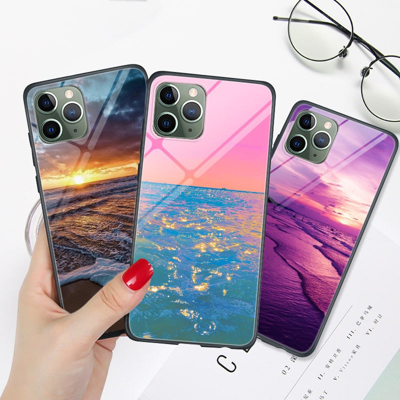 Phone Cases For iphone 11 Pro Max SE 2020 XS Max XR X  7 8 Plus 12 mini Pro Max Case Cover Glossy Silicone Soft
