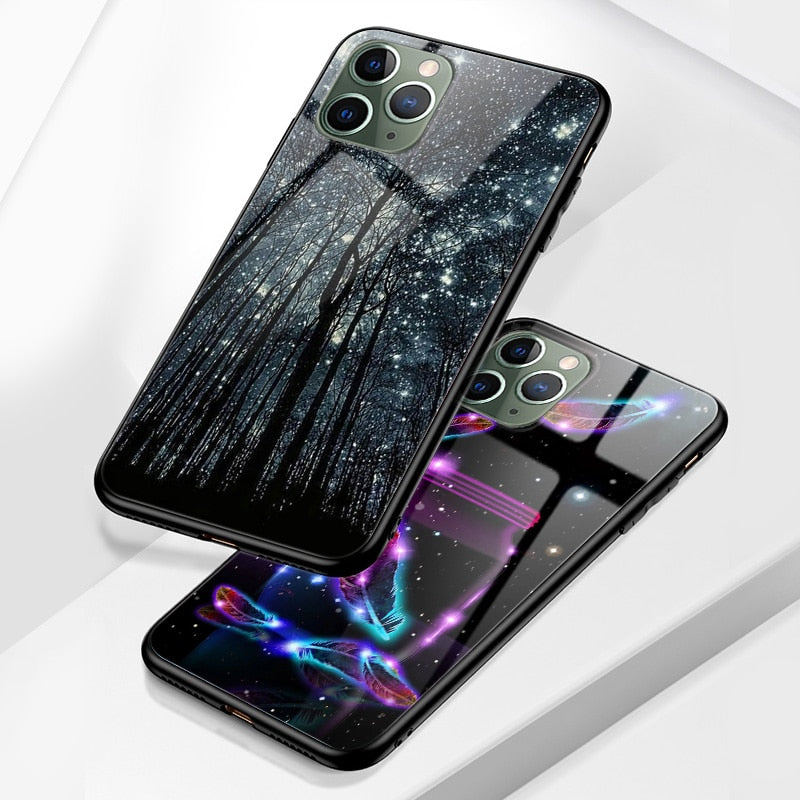 Phone Cases For iphone 11 Pro Max SE 2020 XS Max XR X  7 8 Plus 12 mini Pro Max Case Cover Glossy Silicone Soft